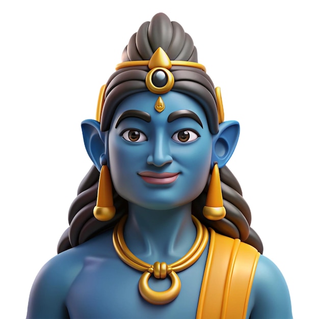 lord shiva 3d cartoon style illustration