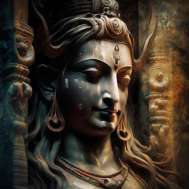 The Lord Shiva amazing statue generative AI