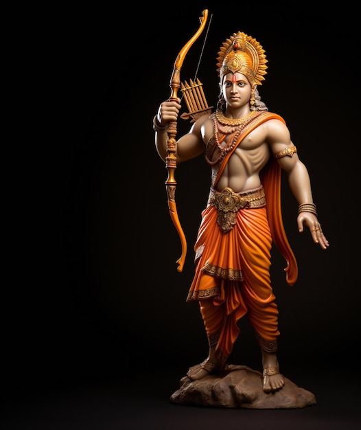 Lord Shree Ram on a Dark Canvas