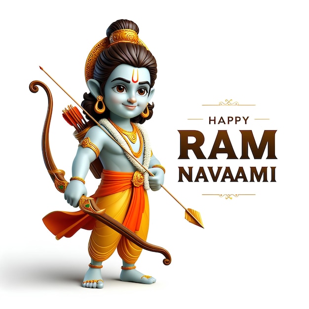 Lord shree ram navami festival wishes card background