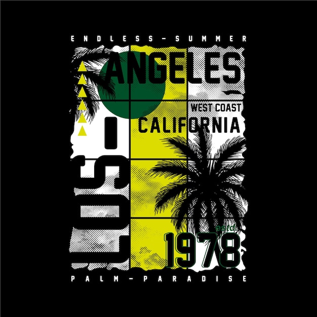 los angeles california graphics design t shirt vector summer adventure