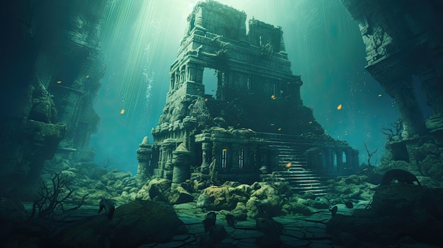 Lost civilization's underwater ruins