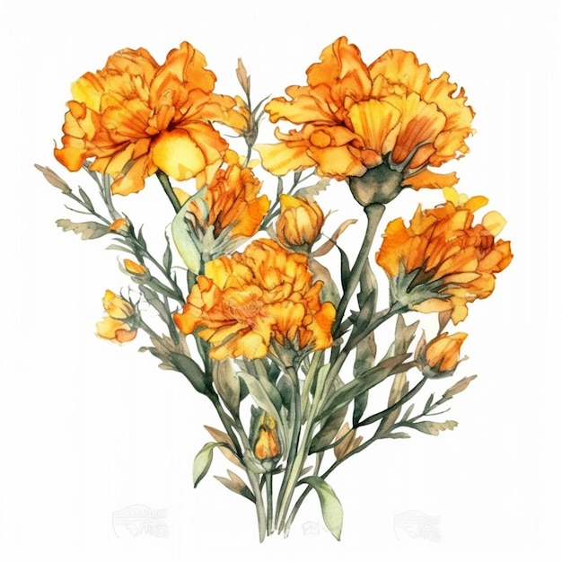 Photo a lot of beautiful october marigold bouquets single and grouped