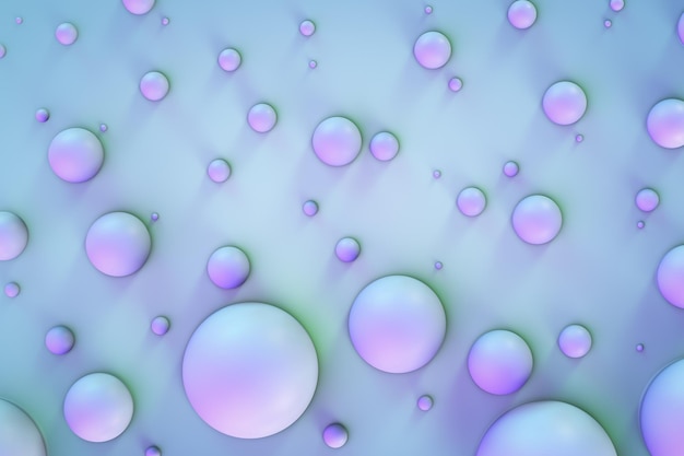 A lot of bubbles of different diameters on the surface Suitable for wallpaper background or screensaver