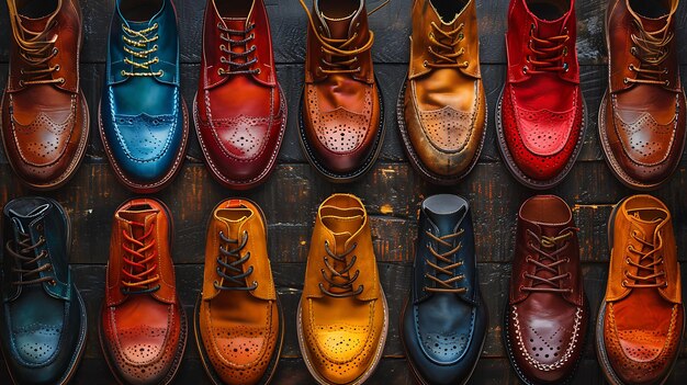 Photo a lot of men shoes men fashion still life boots