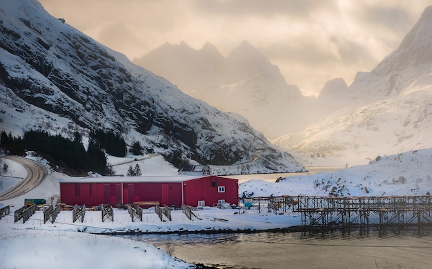 Lototen landscape during in winter