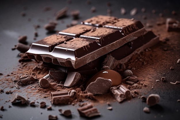 Lots of chocolate bars AI Generated