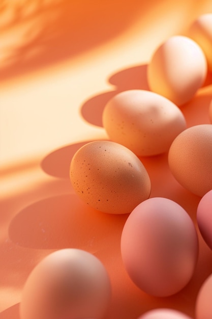 Lots of eggs with blur background