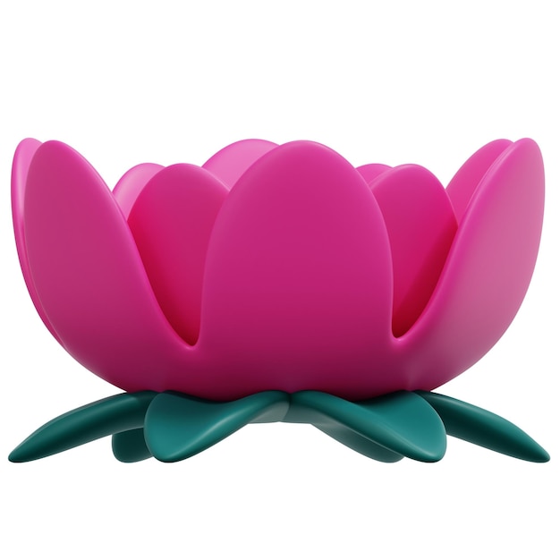 lotus 3d render icon illustration