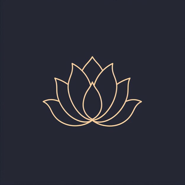 Lotus flower line art