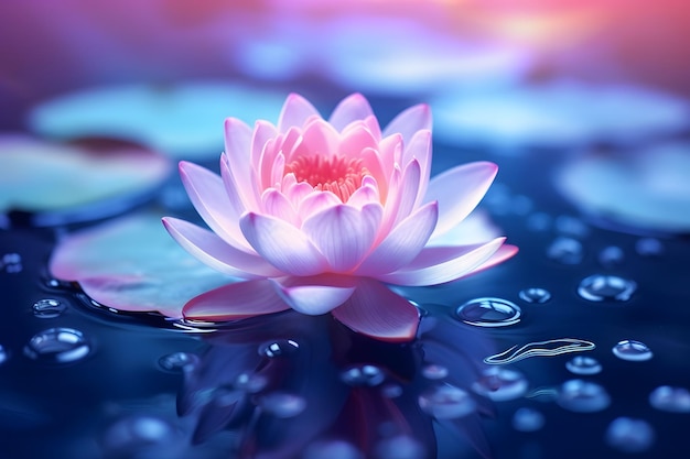 Lotus flower in the water