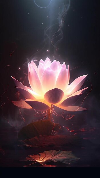 A lotus flower with the word lotus on it