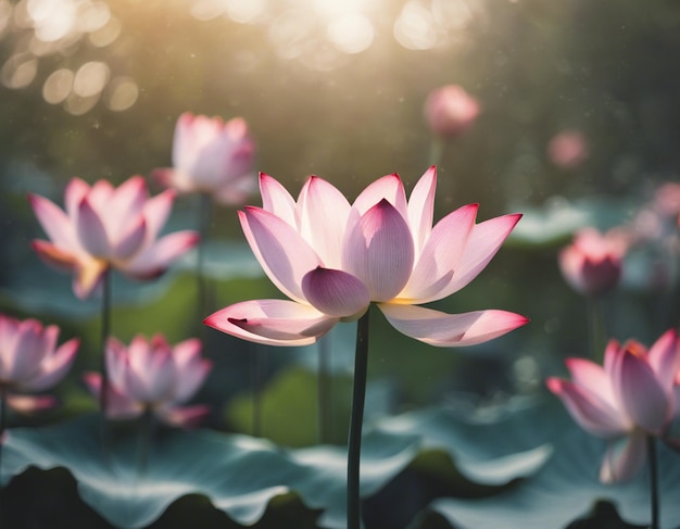 A lotus flowers