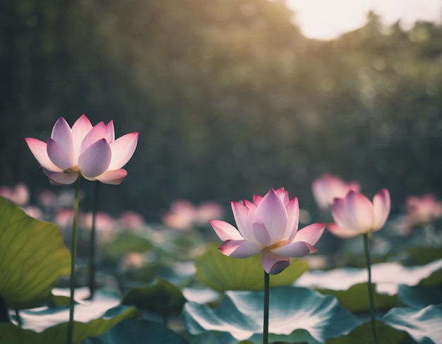 A lotus flowers