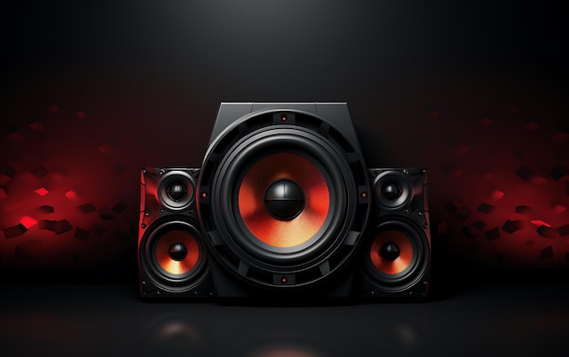 Loudspeaker on a wall plain full background with copy space for text music concept