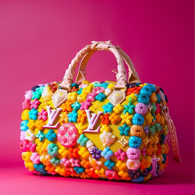 A Louis Vuitton bag made of candybright colorsminimalismluxury bag8k