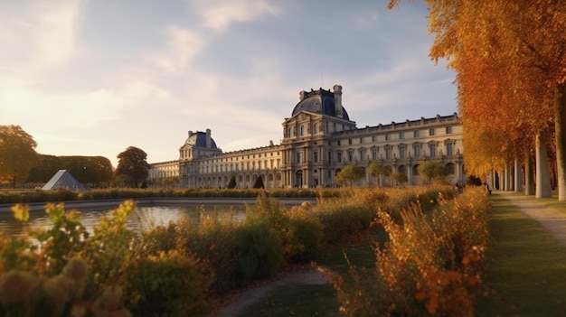 Louvre Museum and Jardin des Tuileries Tuileries Garde Generative Ai