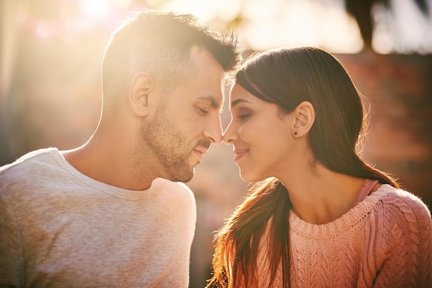 Love before anything else Shot of a happy young couple spending time together outdoors