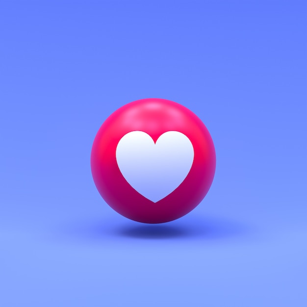 Love facebook reaction 3d emoji