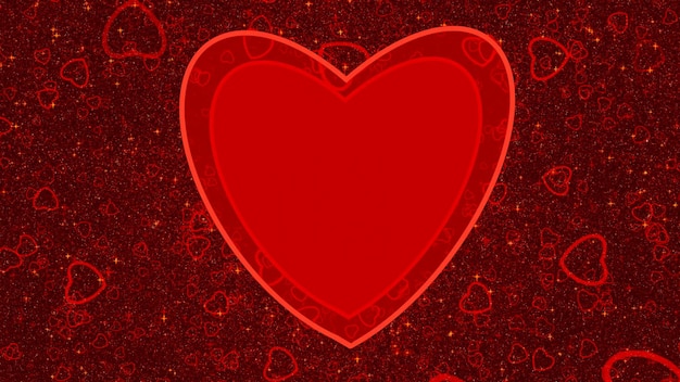 Love heart gllitter red   background