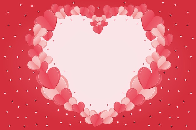 love heart pink empty background 1