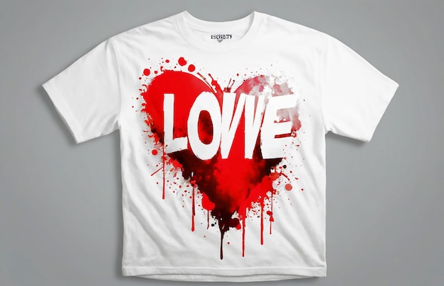 Love Kisses and Valentine Special Lettering Valentine T Shirt Designs Black White Red Man and Woman