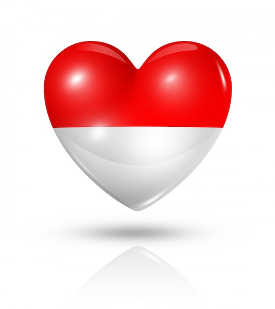 Love Monaco heart flag icon