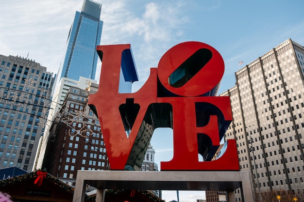 The LOVE Park officially known as John F Kennedy Plaza