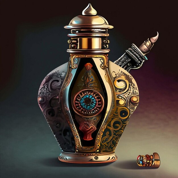 Love potion in fantasy and steampunk styles