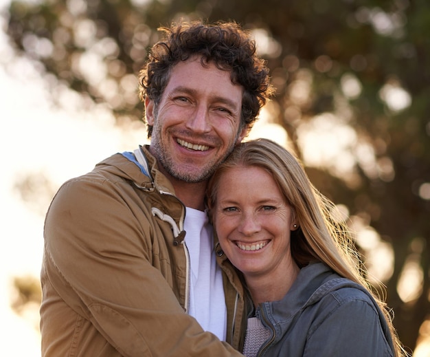 Love that will never grow old A cropped portrait of a happy affectionate couple standing together outdoors