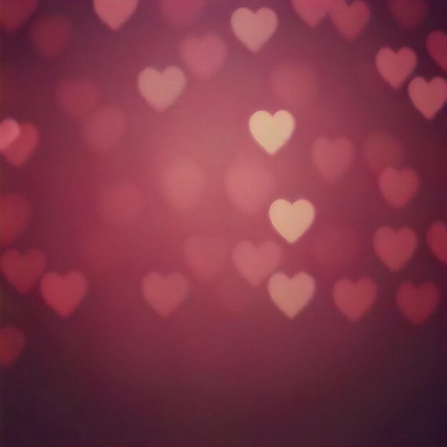 Photo love valentines background with hearts bokeh ai generated