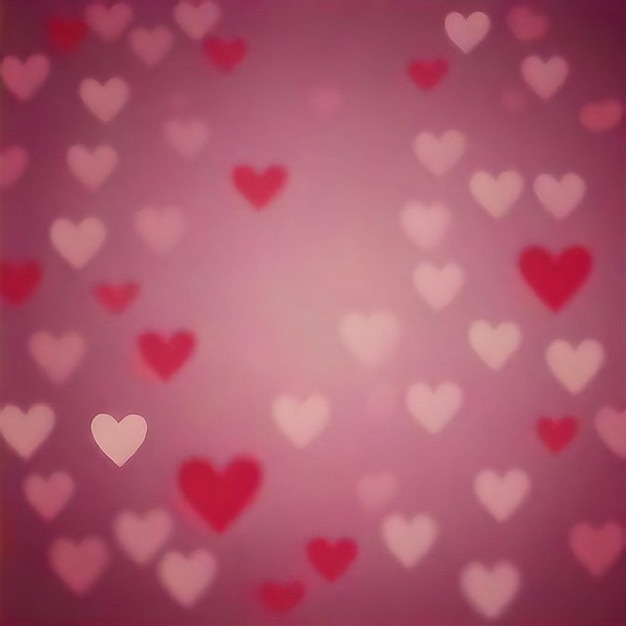 Photo love valentines background with hearts bokeh ai generated