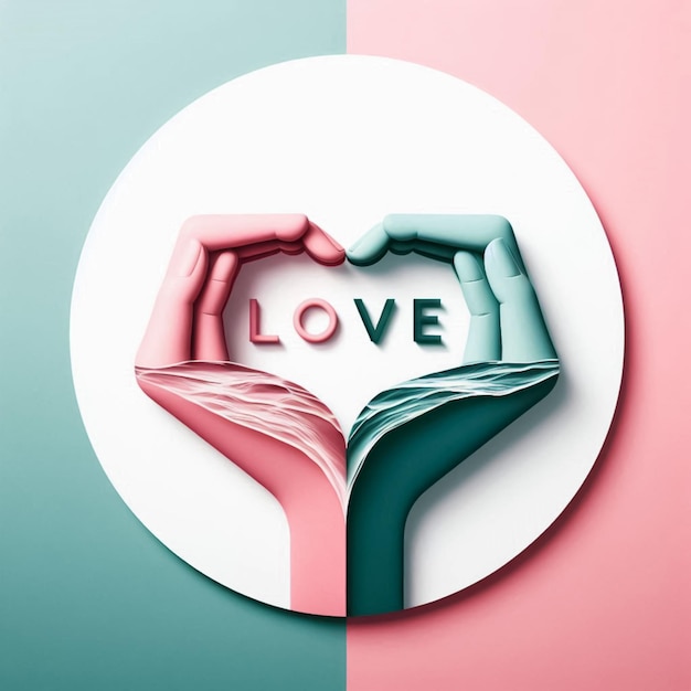 Love waterJpj Hand making heart sign shape vector image