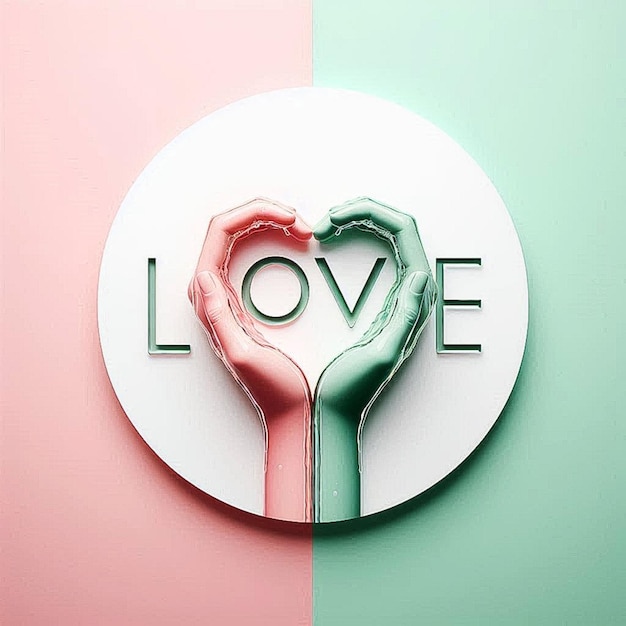 Love waterJpj Hand making heart sign shape vector image