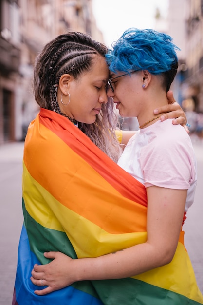 Photo love without boundaries of gender or skin color.