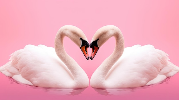 Lovebird with HeartShaped Petal a Positive Emotion Studio Shot for Valentines Day