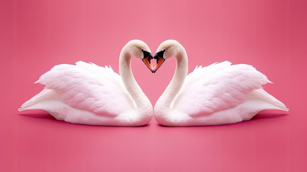 Lovebird with HeartShaped Petal a Positive Emotion Studio Shot for Valentines Day