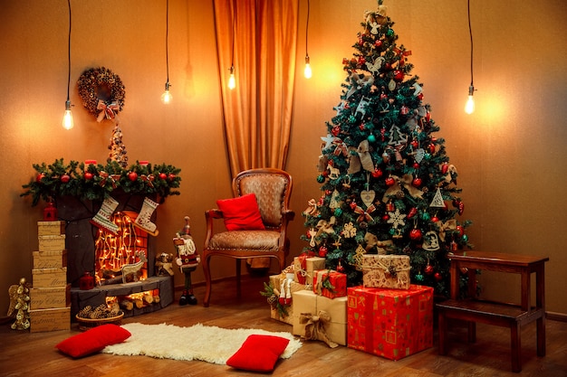 Lovely Christmas decorated room