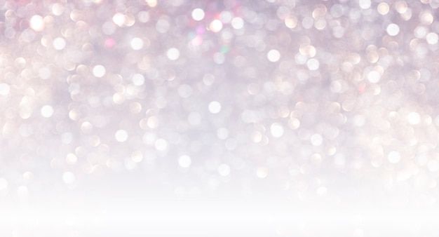 Lovely Christmas winter bokeh lights, silver glitter, holiday lights