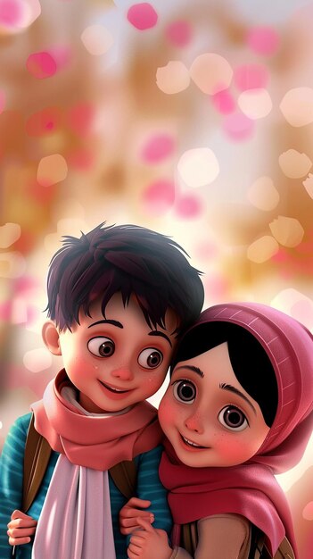 lovely couple of kids for childrens kids book