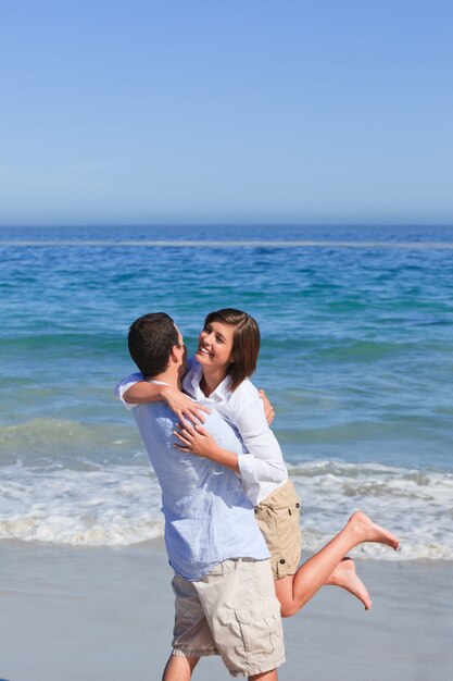 Lovely couple in the sea