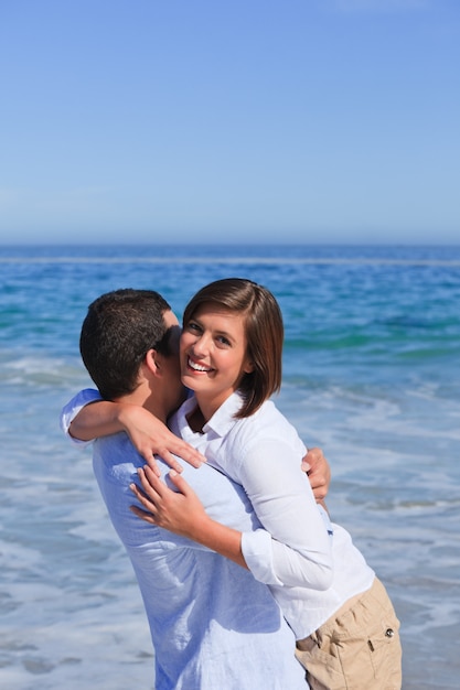 Lovely couple in the sea