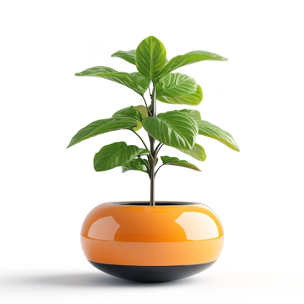 Lovely and Decent Levitating Plant Pot Toy isolated on white background