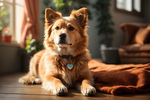 A lovely dog eagerly waiting for his owner