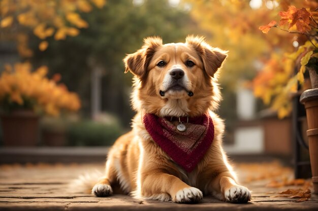 A lovely dog eagerly waiting for his owner