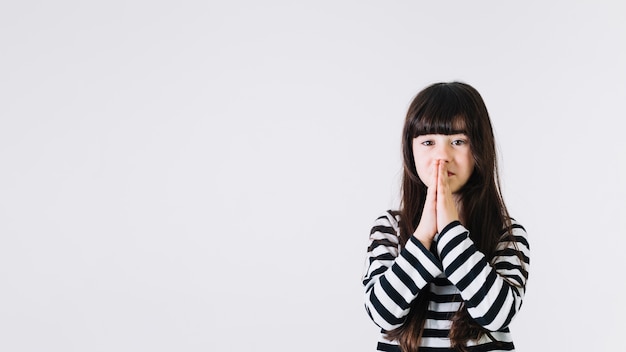 Lovely girl praying