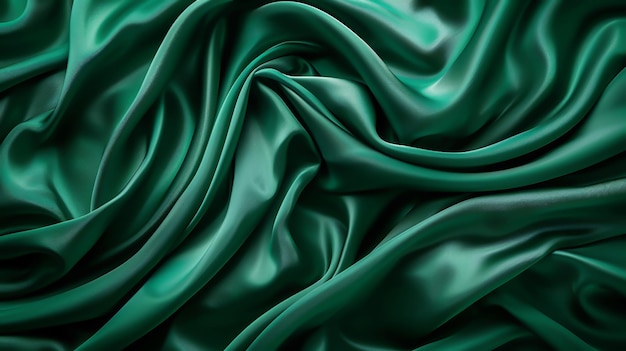 Lovely green silk fabric background