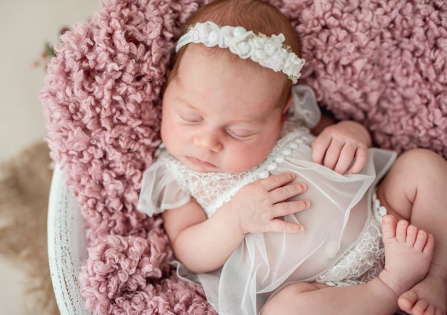 Lovely newborn sleeping