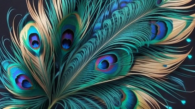 Lovely peacock feather pattern with gradient style