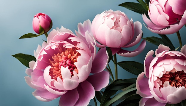 Lovely peony flower background